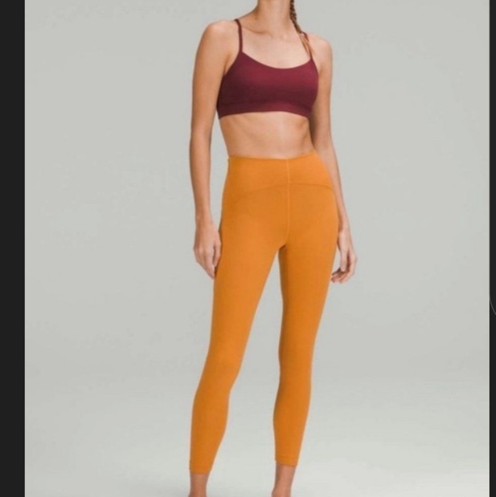 lululemon athletica Womens Autumn Orange Leggings WORN 1X12 style Is Like Green1